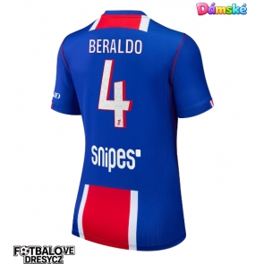 Paris Saint-Germain Lucas Beraldo #4 Dámské Domácí Dres 2026-27 Krátký Rukáv